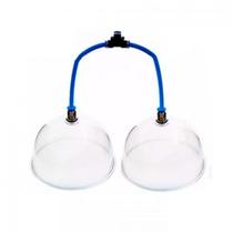 Kit Ventosas Pump Up Para Glúteos 16,5cm Com Mangueira Salus