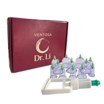 Kit Ventosaterapia Massagem 12 Ventosas + Bomba Dr. Li