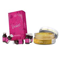 Kit venus ampola monodose e máscara ouro golden glitter 150g lakma