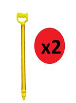 kit Verão Brinquedo 2 Esguichos de água jato piscina Amarelo