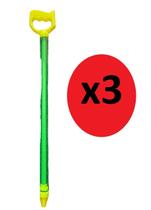 Kit Verão Brinquedo 3 Esguichos De Água Jato Piscina Verde