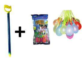 Kit Verão Brinquedo c/ 100 bexigas + Esguicho de água jato