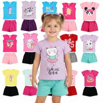 Kit verão infantil! 4, 6 ou 10 peças sortidas (camisetas + bermudas) para menina De 1 a 8 anos! Tamanho 1 ao 8 TAMANHO:8 Kit verão infantil! 4, 6 ou 10 peças sortidas (camisetas + bermudas) para menina De 1 a 8 anos! Tamanho 1 ao 8 TAMANHO:8
