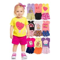Kit Verão Infantil Feminino 10 Peças 5 Conjuntos Tamanho 01 ao 14 Anos Kit Verão Infantil Feminino 10 Peças 5 Conjuntos Tamanho 01 ao 14 Anos