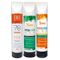Kit Verao Protecao Total Dandas FPS 70 e Heitor Pos Sol