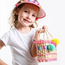 Kit Verão Viseira + Bolsa Palha Infantil Praia e Piscina Kit Verão Viseira + Bolsa Palha Infantil Praia e Piscina