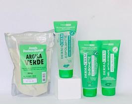 Kit verde com argila - variadas