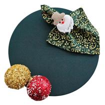 Kit Verde Natal 8 Lugares Capa Sousplat Base Guardanapo PG