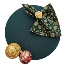 Kit Verde Natal 8 Lugares Capa Sousplat Guardanapo PG