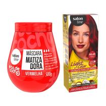 Kit Vermelhão do Poder + Light Color Vermelho Cereja Salon Line