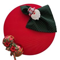 Kit Vermelho Natal 10 Lugar Capa Sousplat Base Guardanapo PG Kit Vermelho Natal 10 Lugar Capa Sousplat Base Guardanapo PG