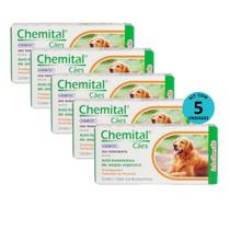 Kit Vermífugos Chemital Cães Chemitec 4 Comp. C/ 5 caixas Kit Vermífugos Chemital Cães Chemitec 4 Comp. C/ 5 caixas
