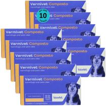 Kit Vermivet Composto Biovet 600mg com 4 Comprimidos Com 10 unidades