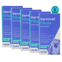 Kit Vermivet Filhotes Biovet 20ml Com 5 unidades
