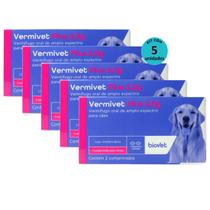 Kit Vermivet Plus Biovet 2g com 2 Comprimidos Com 5 unidades