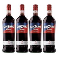 Kit Vermouth Cinzano Rosso 1000ml 4 Unidades