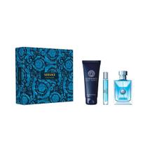 Kit versace pour homme edt 100ml + travel spray 10ml + body shampoo 150ml