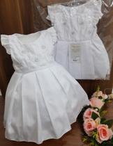 Kit Vestido Cetim + Calcinha Bebe Menina Batizado 2 Pcs 431 Kit Vestido Cetim + Calcinha Bebe Menina Batizado 2 Pcs 431