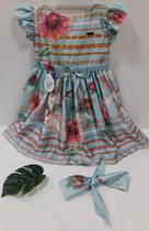 Kit Vestido Cetim Festa + Faixa Infantil Luxo Dtuia 2318 Kit Vestido Cetim Festa + Faixa Infantil Luxo Dtuia 2318