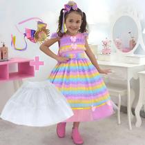 Kit Vestido de Festa Junina Pop IT + saia de filó + tiara cabelo Kit Vestido de Festa Junina Pop IT + saia de filó + tiara cabelo