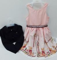 Kit Vestido Luxo Paraiso Menina 1 2 3 4 + Bolero Festa 10426