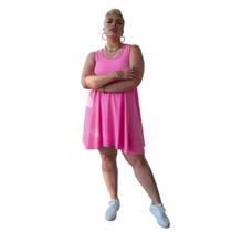 Kit Vestido Regata Feminino Plus Size Soltinho Moda Verão Saruel