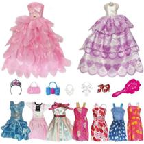 Kit Vestidos Para Boneca Doll Dress Com 8 Vestidos - Candide 2920