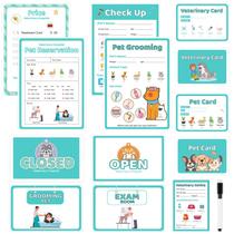 Kit veterinário Pretend Play SHIQIKEJIPTY com 30 páginas para crianças pequenas