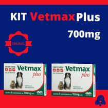 Kit Vetmax Plus 700mg com 2 unidades  100 % Original - Vetnil