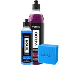 Kit Vfloc Tryon Vonixx Lava Autos Concentrado Revitalizador de Plasticos 3 em 1 Kit Vfloc Tryon Vonixx Lava Autos Concentrado Revitalizador de Plasticos 3 em 1