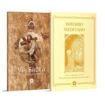 Kit - Via Sacra + Rosário Meditado ( 2 livros ) - Editora Santa Cruz