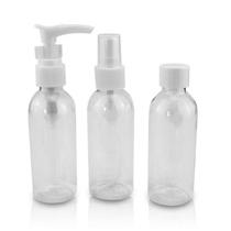 kit Viagem 3 Frascos 60 ml de Plástico Spray CK1839 - Embalagem para viagem frascos para sabonete, shampoo, condiciona - clinck