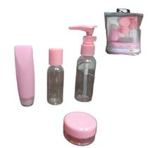 Kit Viagem Bolsa Porta Shampoo Creme Mini Frasco Pote Pump