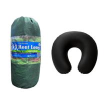 Kit Viagem Colchonete + Almofada de Pescoço Tamanho:SolteiroCor:Preto