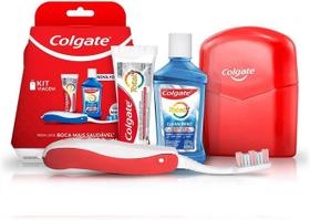 Kit Viagem Colgate Total 12 Pasta de Dente 30g + Escova de Dente + Enxaguante Bucal 60ml