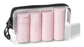 Kit Viagem Com 5 Frascos Porta Creme Shampoo Hidratante