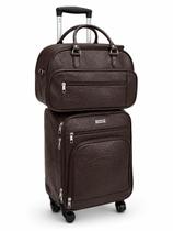 Kit Viagem Completo Mala de Bordo + Bolsa Média em material ecológico Luxo Kit Viagem Completo Mala de Bordo + Bolsa Média em material ecológico Luxo
