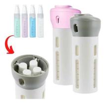 Kit Viagem Dispenser Portátil 4 Em 1 Banho Porta Shampoo