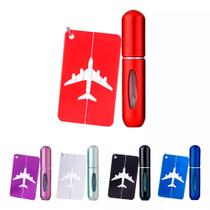 Kit Viagem Etiqueta Tag Mala Mini Frasco Perfume Portátil