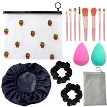 Kit Viagem Necessarie + Xuxinhas + Pinceis Estojo + Toucas Kit Viagem Necessarie + Xuxinhas + Pinceis Estojo + Toucas