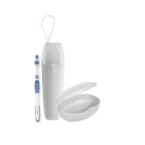 Kit Viagem Porta Escova Dente e Saboneteira Branca Kit Viagem Porta Escova Dente e Saboneteira Branca