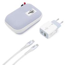 Kit Viagem USB-C 30W para iPhone 15, iPad e Macbook Air, Originais iPlace