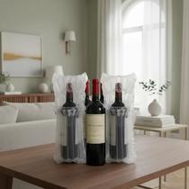 kit viajem com garrafa, 30 embalagem wine bag inflável com bomba de ar manual para proteção e transporte de bebidas e itens frágeis