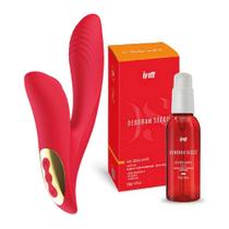Kit Vibrador Duplo 2 em 1 Recarregável com Lubrificante Deborah Secco