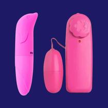 Kit Vibrador Feminino Golfinho Ponto G Bullet Cápsula Estimulador Clitóris