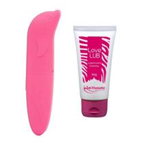 Kit Vibrador Feminino Golfinho Ponto G Discreto Lubrificante