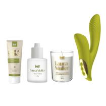 Kit Vibrador My Secret + Lubrificante + Sérum Íntimo + Vela de Massagem De Verbena By Laura Muller - INTT