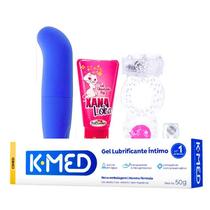 kit Vibrador Personal K-med Xana loka e Vibrador Peniano - Hot Pepper