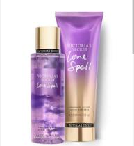 Kit Victoria Love Spell Body Splash + Hidratante corporal Clássico mais vendido Pele perfumada