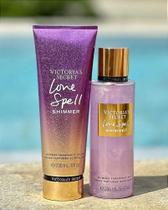 Kit Victoria's Secret Love Spell shimmer hidratante + Body Splash shimmer Mais vendido
